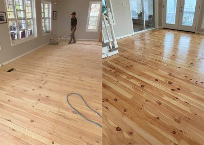 After sanding and after finish hardwood flooring - Brockville and area