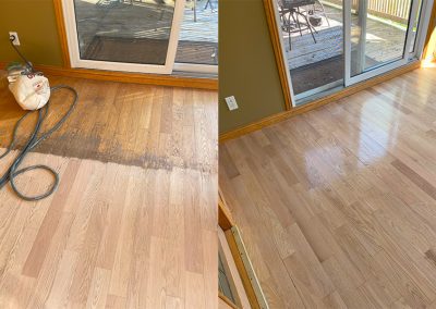 Before and after restoration floor sanding - Cornwall Ontario