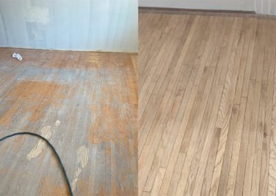 Before and after restoration floor sanding - Kingston Area