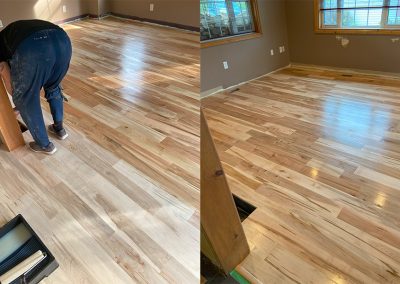 Before and after restoration floor sanding4 - Brockville Ontario